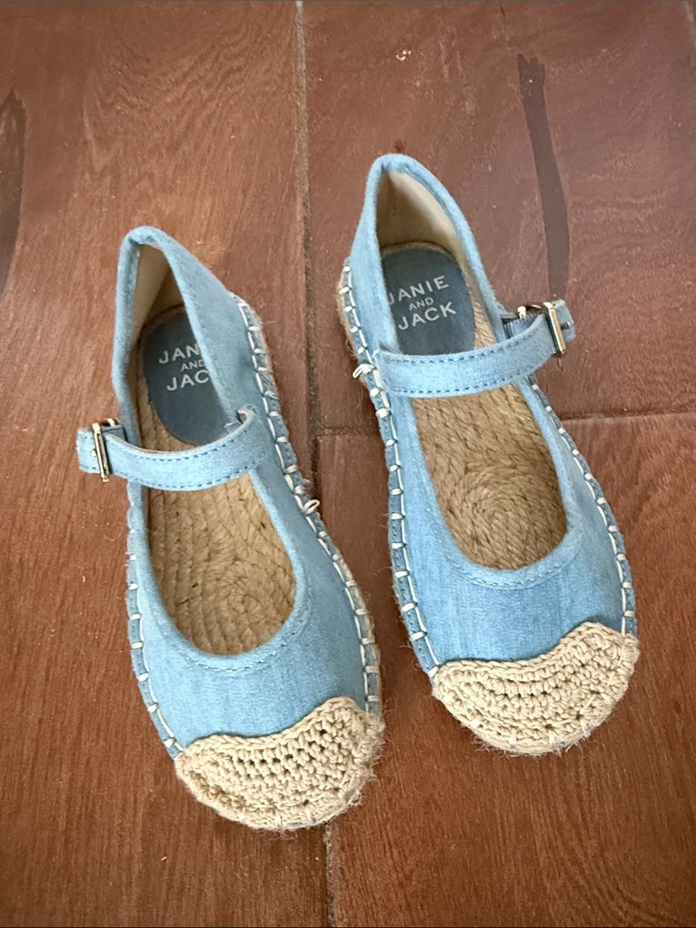 Janie and Jack Light Blue Mary Jane Espadrille Flats